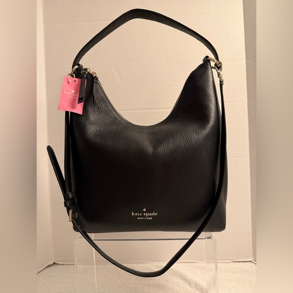 kate spade Handbags - Kate Spade New York Zippy Large Shoulder Bag Black Pebbled Leather NWT